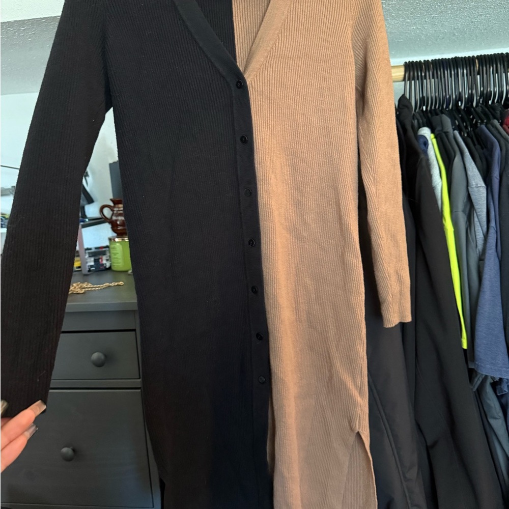 Truth Black and Tan Long Sleeve Dress